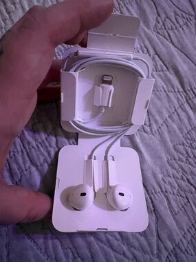 White Wired Lightning New Original Y2K Earphones-Compatible iPhone Cell Headset